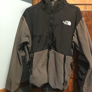 Dark Grey  Hooded North Face size medium